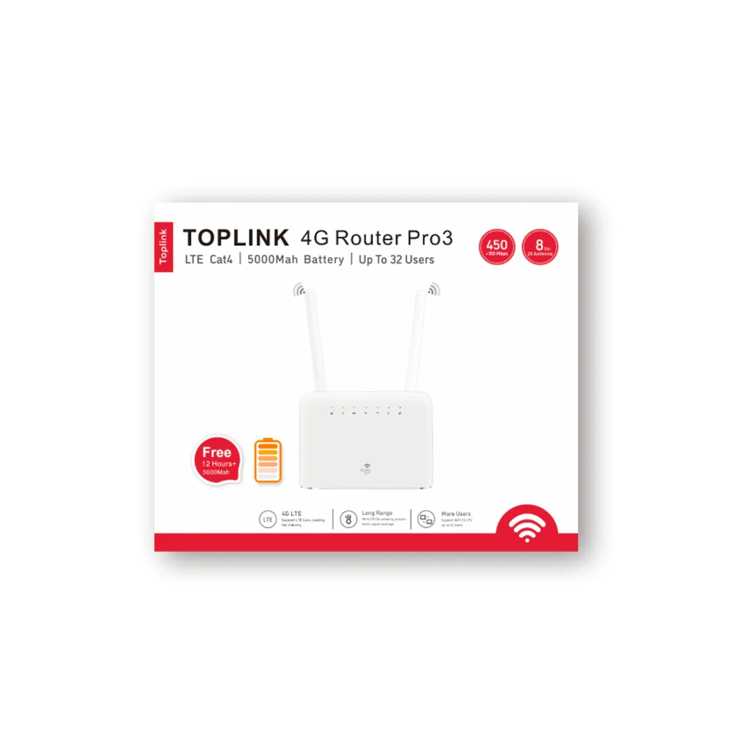 TopLink HW715s 4G Router Pro3 – LTE Cat4 / 5000mAh Battery / Supports Up to 32 Users - Image 3