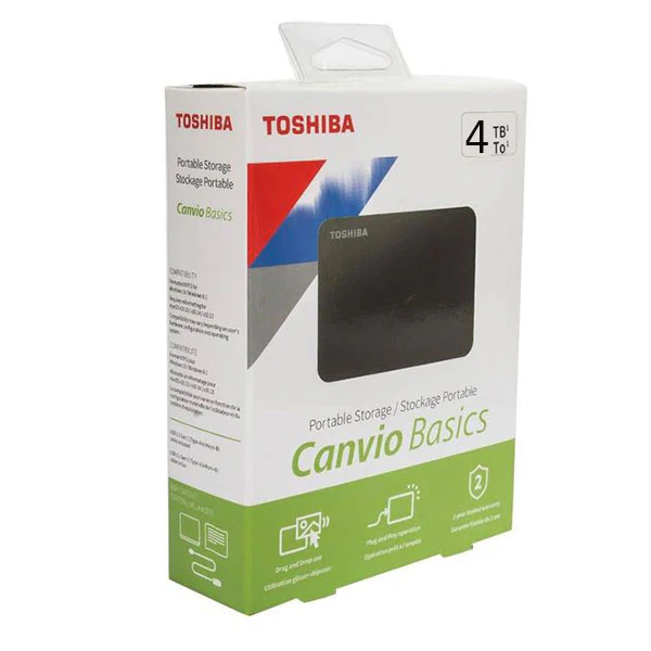 Toshiba Canvio Basics 4TB External USB 3.0 Portable Hard Drive – HDTB440XK3CA - Image 4