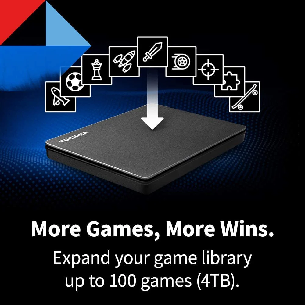 Toshiba Canvio Gaming 4TB Portable External Hard Drive USB 3.0, Black for PlayStation, Xbox, PC & Mac – HDTX140XK3CA - Image 4