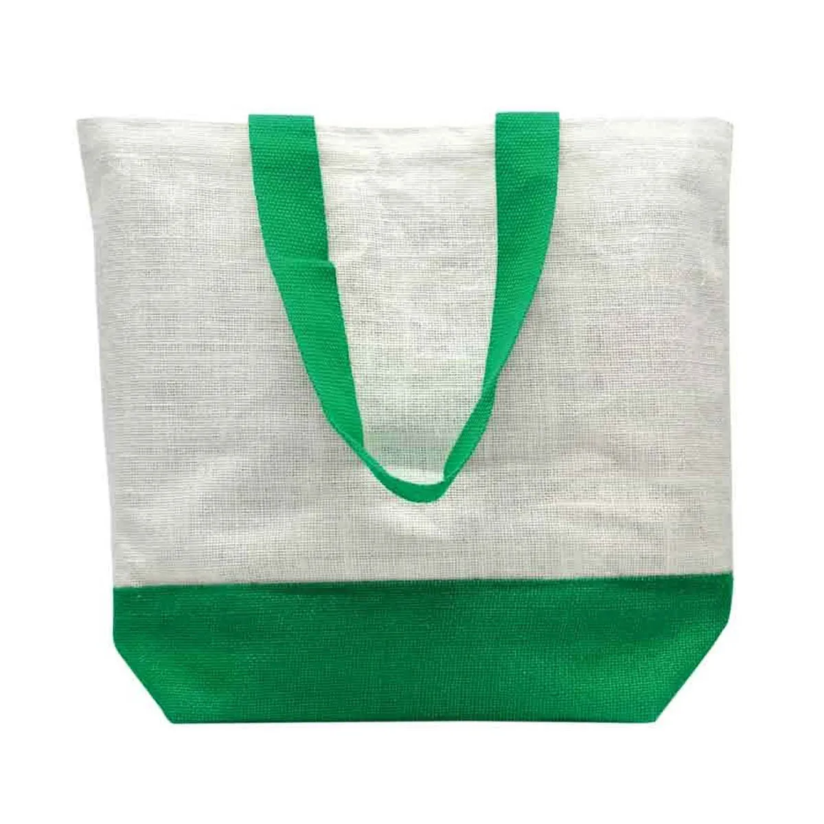 Two Tone Jute Bag – 35cm x 44.5cm / Green / Red