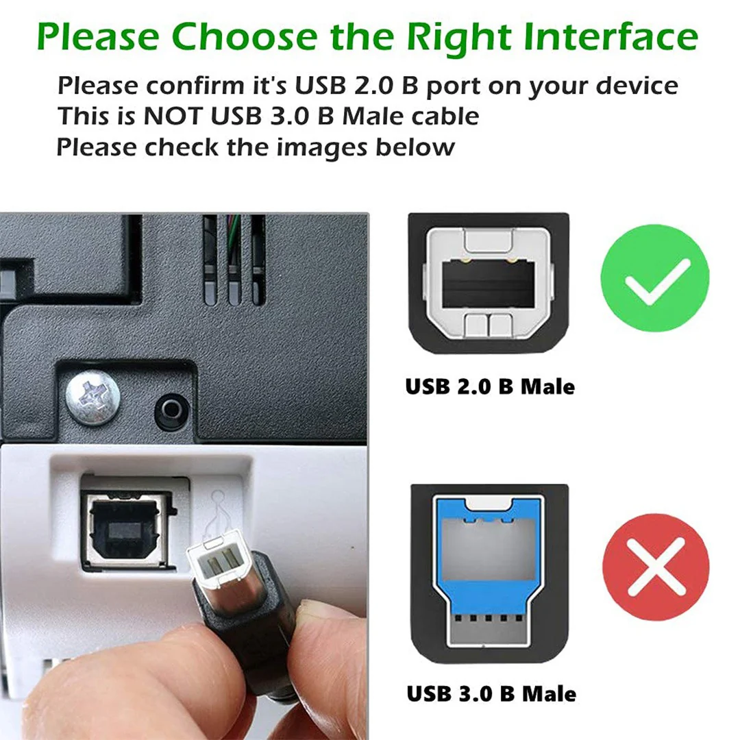 USB 2.0 Printer Cable, USB A to Male To USB B 2.0 Cable Cord – 1.5 Meter - Image 5