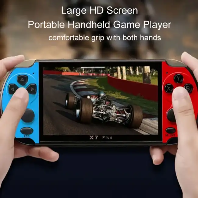X7 Plus Handheld Game Console 5.1 Inch 8GB HD Screen Portable Audio Video Player Classic Play Built-In10000+ Free Games - Image 3