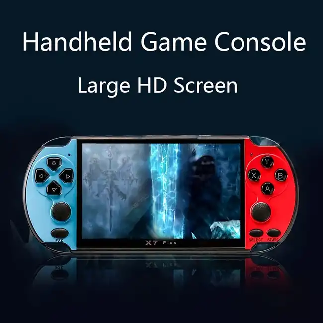 X7 Plus Handheld Game Console 5.1 Inch 8GB HD Screen Portable Audio Video Player Classic Play Built-In10000+ Free Games - Image 5